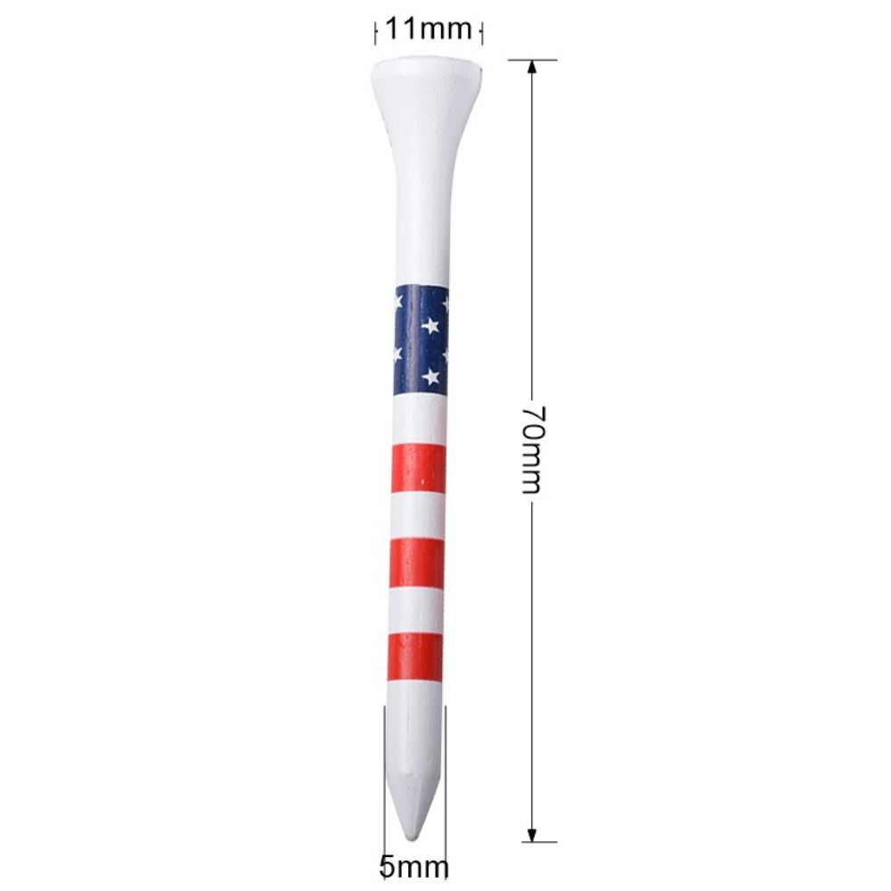 10PCS Bamboo Golf Ball Holder Colored Stripes Tees Step Down Stable Golf Tees Golf Swing Exercises