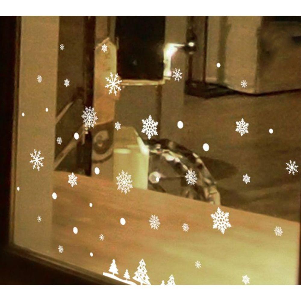 Новогодние подарки в виде снеговика и снежинки Рождественские плакаты Веселое Рождество Декор для окон Наклейки на окна