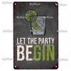 [MyPlate] GIN Plaque Metal Vintage Bar Furniture Plates Panels Tin Sign Tiki Bar Sign Man Cave Decorn Personalized Plate