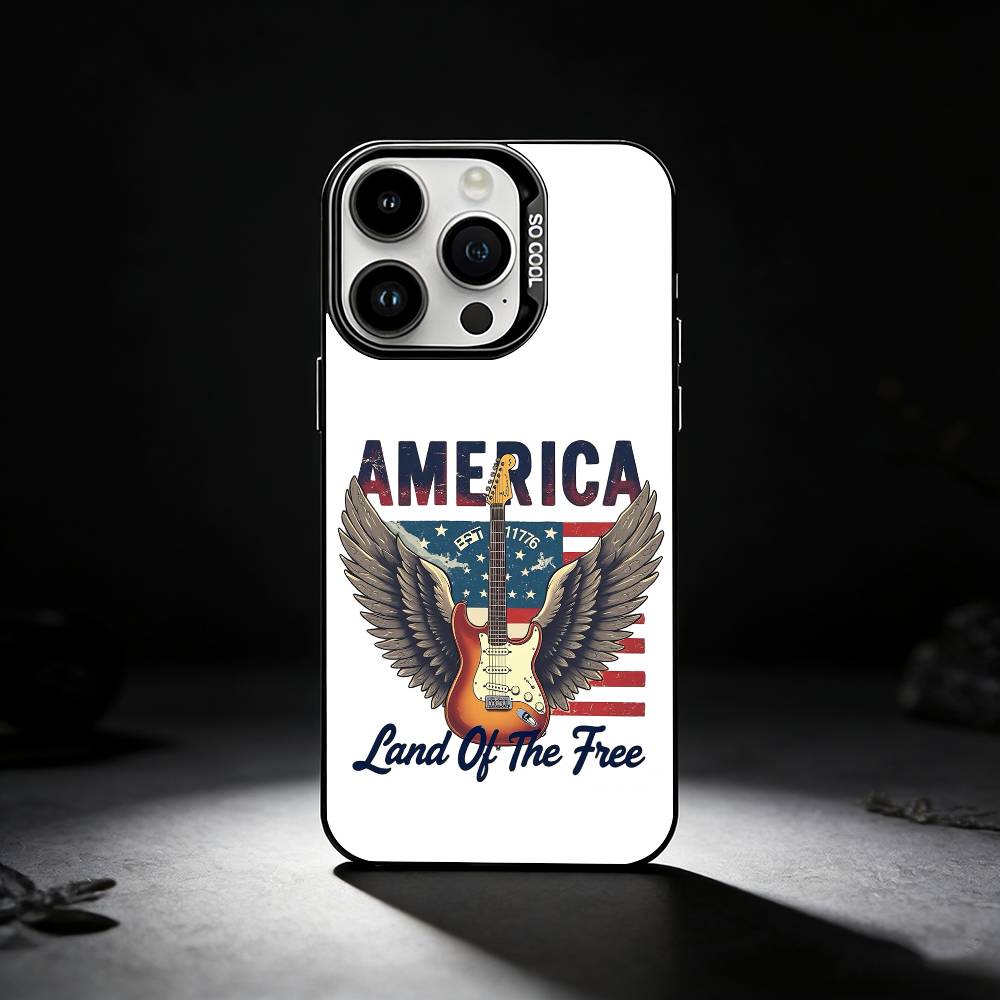 American Flag Phone Case Phone Case For iPhone 17,16,15,14,13,12,11 Plus,Pro Max,XS,Colored silver phone case
