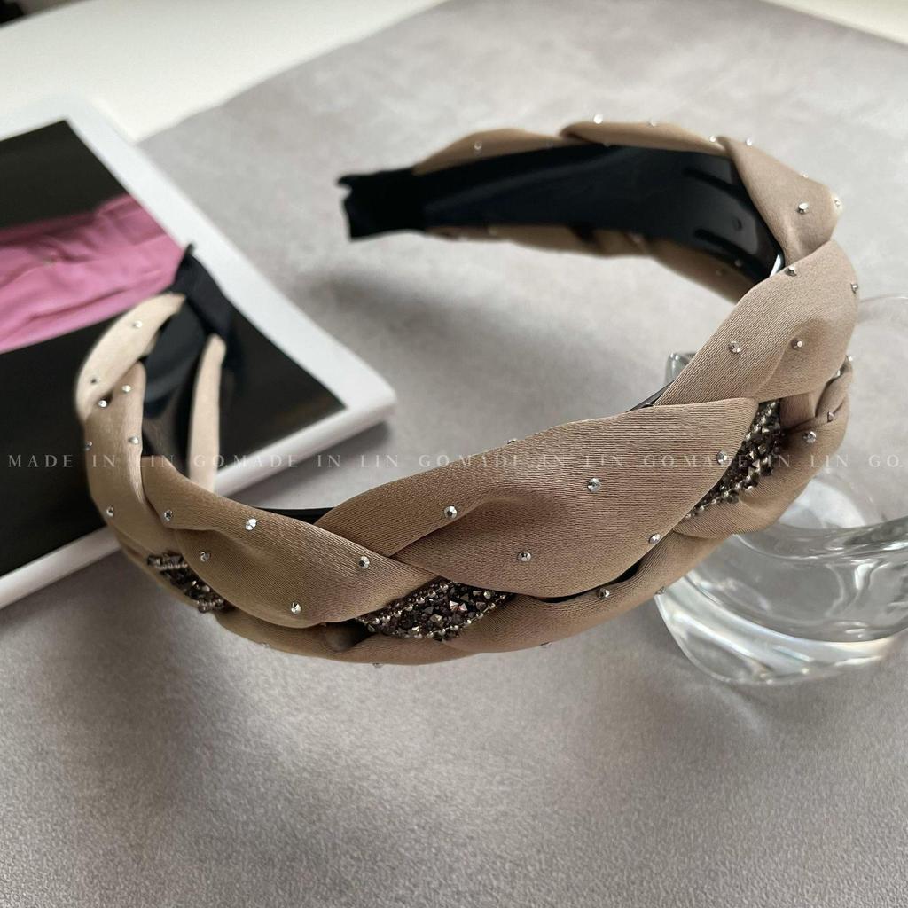 Повязка на голову вафельная конфетного цвета: Высокая тулья, Улучшенная губка для умывания лица, Широкий обруч для волос для ранней весны.