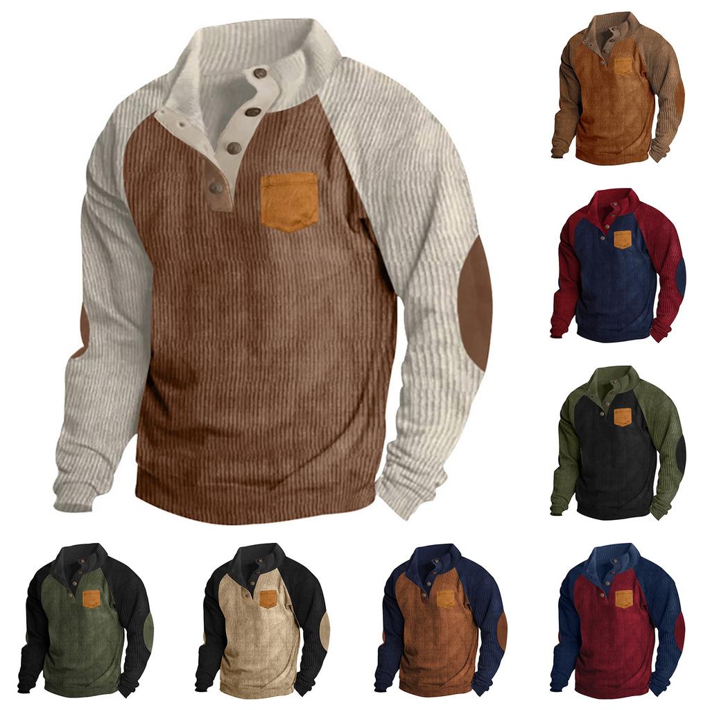 Men's Standing Collar Sweatshirt Is Outdoor Casual Sweaters Tops