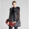 Fur Imitation Fox Fur Fur Vest Women's Medium Length Silver Fox Silver Fox Coat