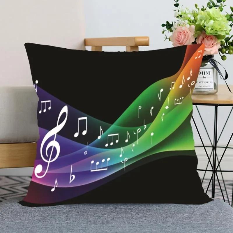 Music Theme Series Pillowcases, Living Room Sofa Chair Cushion Covers, Bedroom Home Decoration Gifts