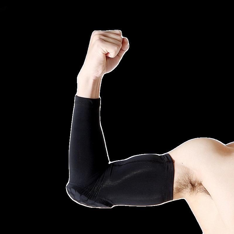 Защитное снаряжение, противоударная лайкра, дышащая сотовая налокотница, защита для рук в баскетболе, налокотник