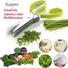 3/5 Layer Multi Stainless Steel Scallion Scissors Vegetable Salad Chopping Tool Utility Kitchen Cutter Shears Accessories Tool