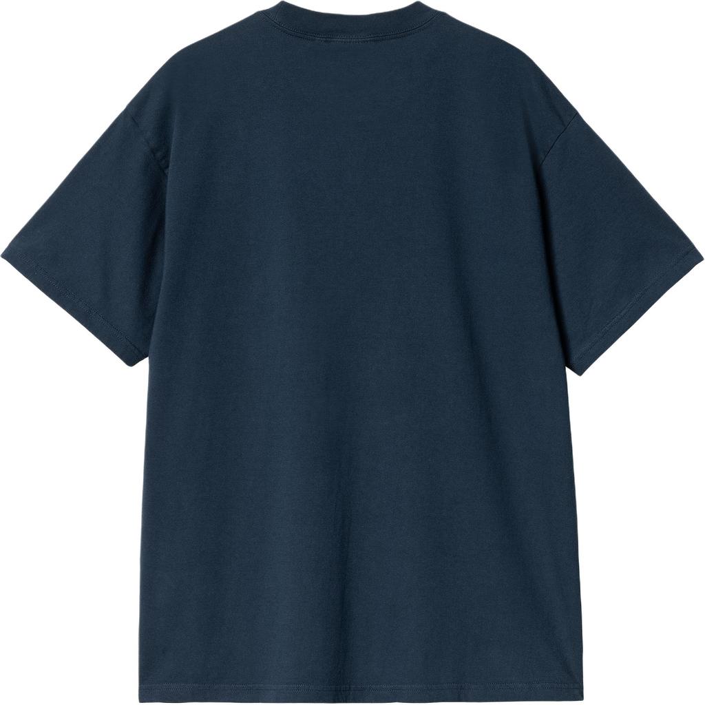 Carhartt WIP SS25 S/S Stargazer T-Shirt Loose Fit Letter Print Crew Neck Short Sleeve T-Shirt Men T-Shirts Blue I034766-E7-4G