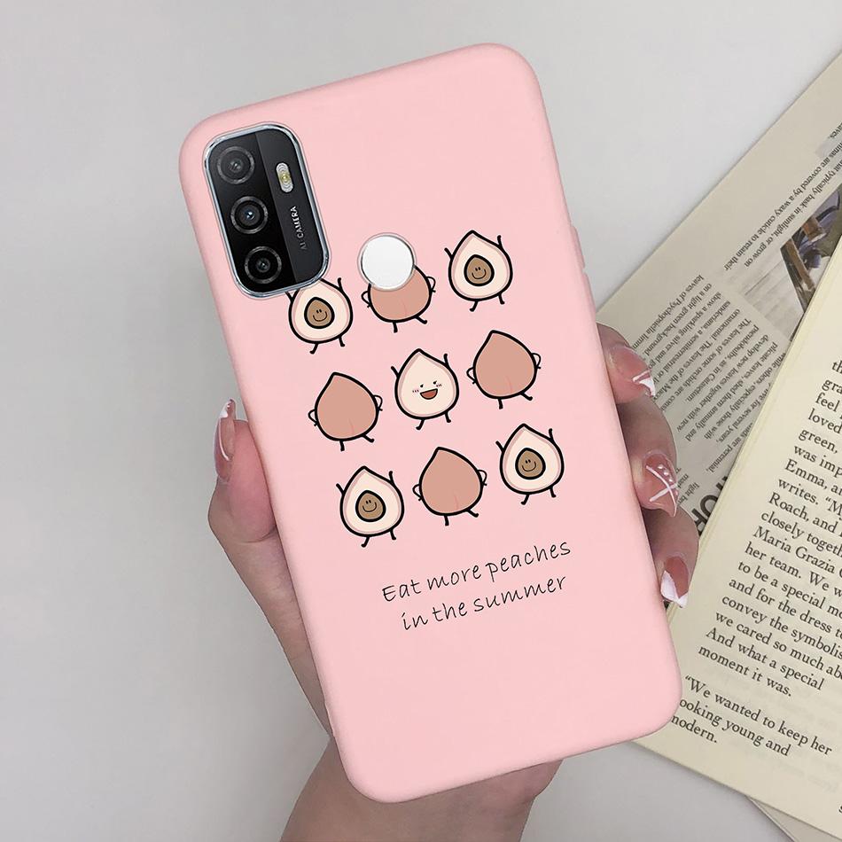 Чехол для OPPO A53S 2020 Мультяшный Coque Сердце Нарисованный Силиконовый Задняя Панель Телефона Для oppo a53s A 53s A53 s oppoa53 2020 Чехол-Ракушка