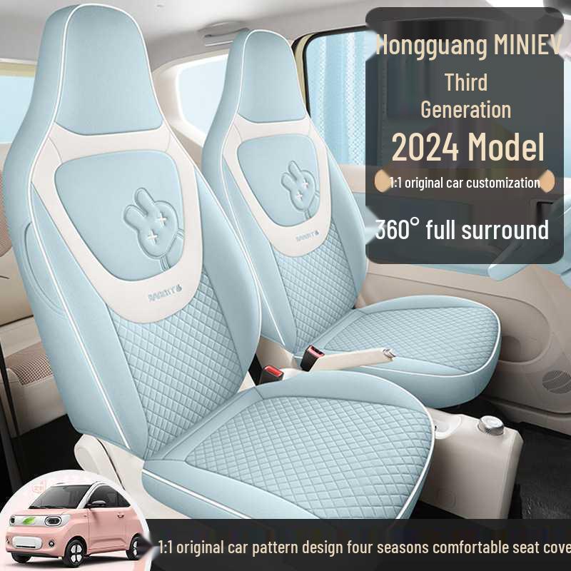 Чехлы на сиденья автомобиля Wuling Mini из льна 3-го поколения - Всесезонные, подходят для 24 моделей