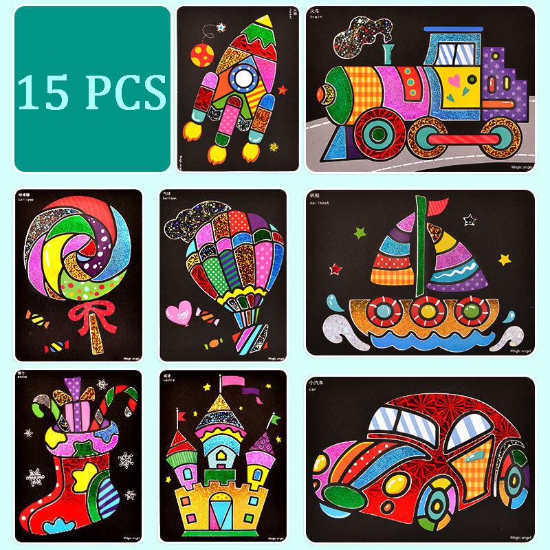 Набор для рисования волшебными радужными наклейками своими руками, креативные игрушки для рисования, развивающие игрушки для раннего обучения для детей, детский подарок ручной работы