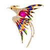 New Arrival Enamel Colorful Bird Brooches Rhinestone Animal Pin Fashion High Quality Jewelry