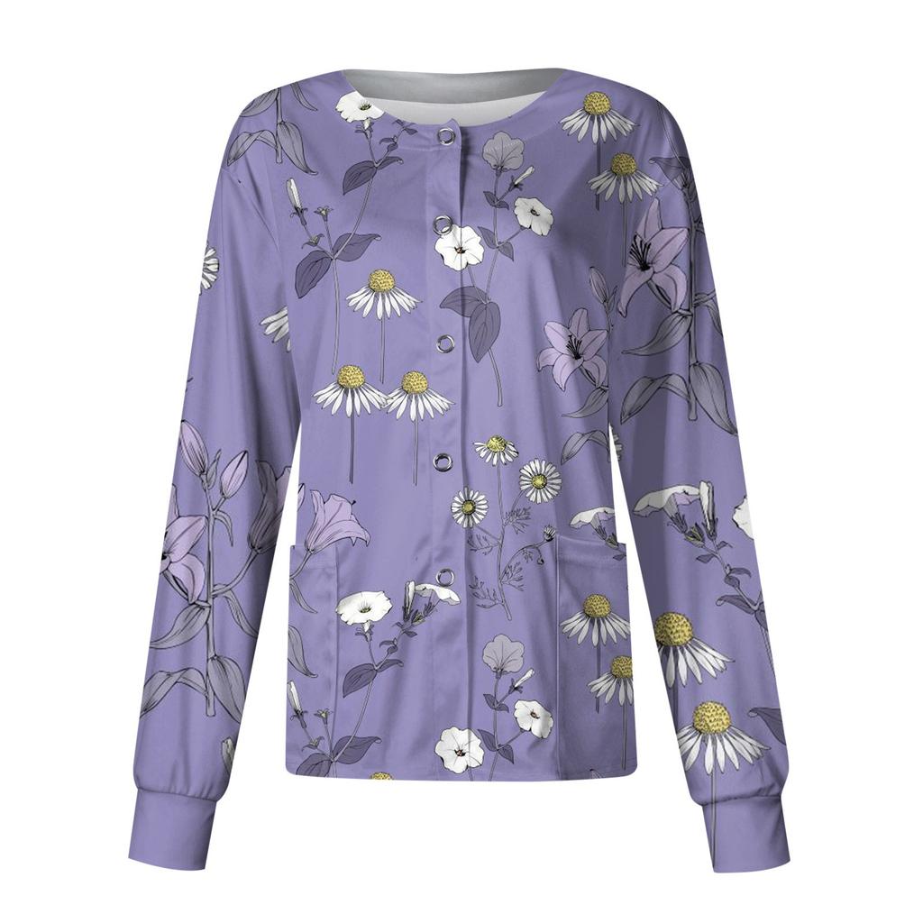 Женский однобортный защитный комбинезон с длинным рукавом и карманом, рабочий воротник-стойка, кардиган, куртка, топ