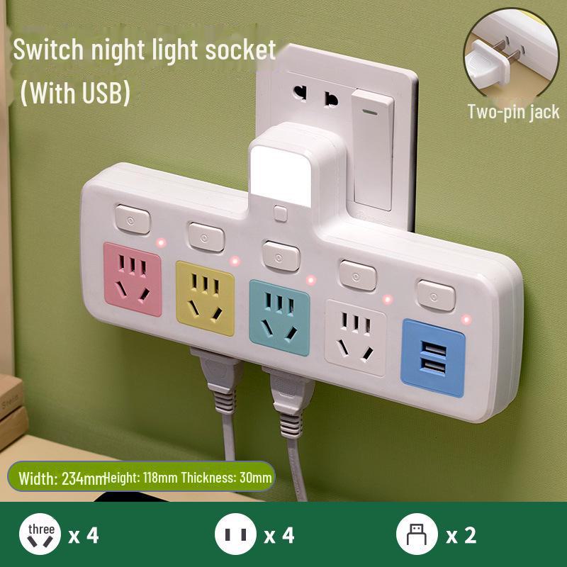 Pure Copper Multi-Function USB Power Strip with Wireless Plug Board