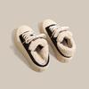 2025 Winter Niche Warm Design Two Wear Board Shoes Women Fleece Leisure Sports White Shoes Two Cotton Shoes Women
