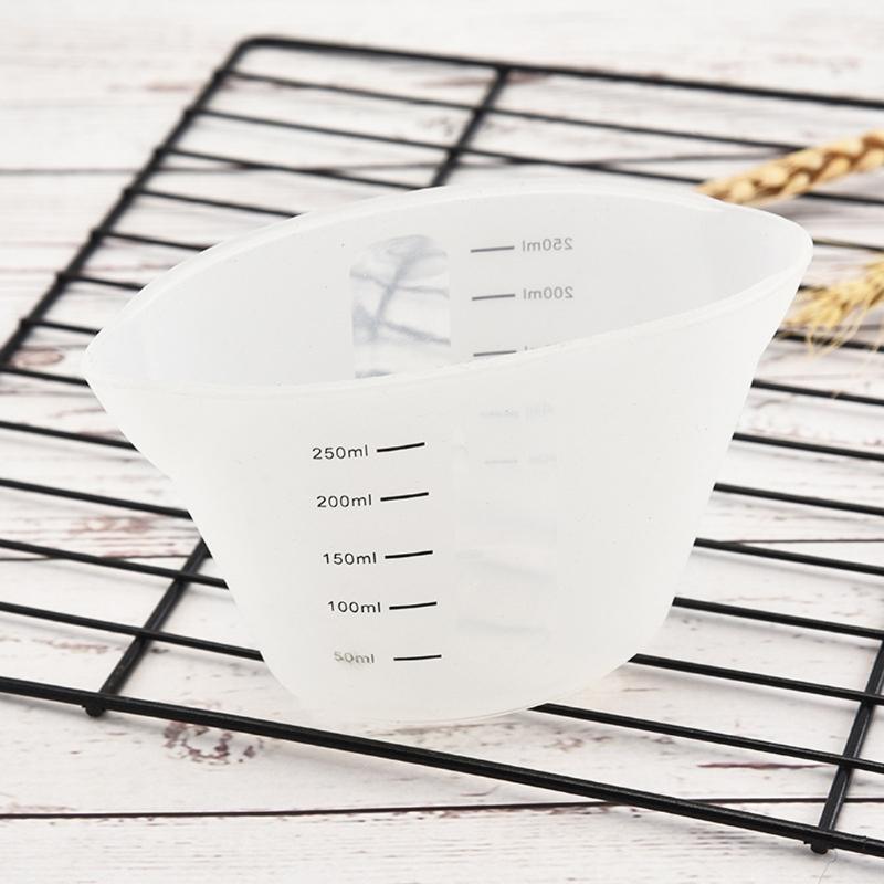 Силиконовые мерные стаканчики объемом 500 мл и 250 мл для смешивания смолы и акриловых красок, многоразовые мерные стаканчики для рукоделия.