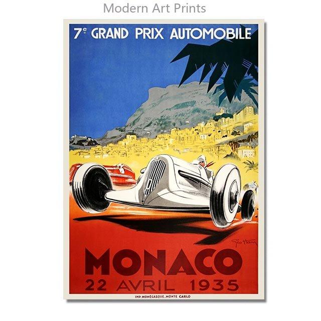 24 часа Ле-Мана Холст Постеры Принт Фотографии спортивных автомобилей Винтажные Картины для настенного искусства для декора дома, гостиной, бара Без рамы