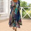 Layered Boho Dresses for Women Summer Floral Irregular Hem Maxi Dress