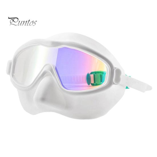 Kids Swim Goggles with Nose Cover Anti-Fog UV Protection Diving Face Guard Wide-Angle Lens No Leak Pool Goggles for Kids Age 3-15