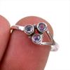 Натуральный драгоценный камень танзанит 925 пробы стерлинговое серебро ювелирное кольцо размер 8 L6t53