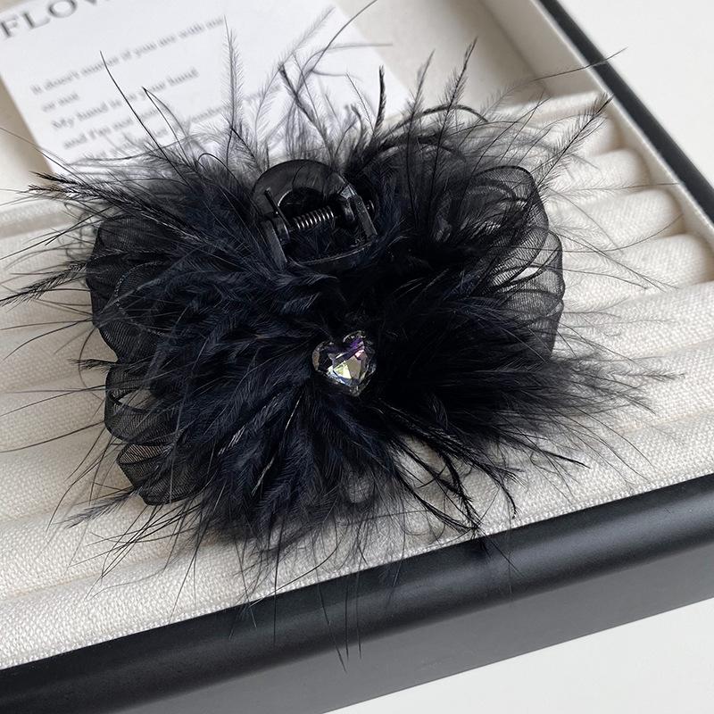 Заколка для волос в виде пера акулы со стразами, осень и зима, 7 см - Pure Desire Style Hairpin