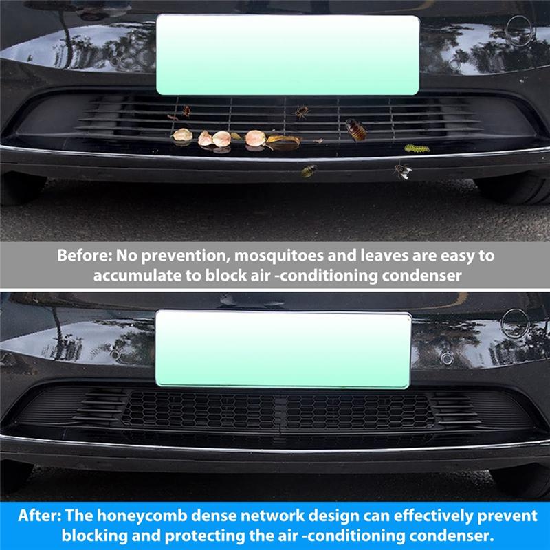 For Tesla Model Y Front Grill Mesh Grille Grid erts ,Front Air Inlet Vent Grille Cover Replacement
