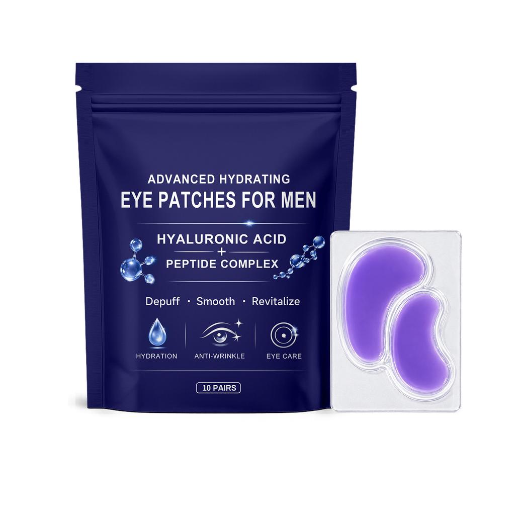 Moisturizing Eye Patches for Men Hydrogel Hydrating Under Eye Care Firming Dark Circle Treatment