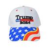 Бейсбольная кепка Трампа с вышитыми буквами и длинными полями, солнцезащитный козырек для президентских выборов 2024 года, принт американского флага, ретро-кепка для митингов и вечеринок унисекс