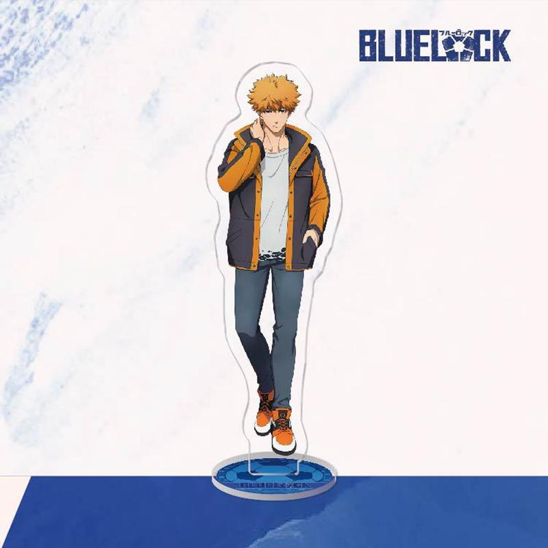 Модель подставки с синим замком, брелок для ключей Isagi Yoichi Bachira Meguru Kira Ryosuke Chigiri Hyoma, украшение для стоящего знака