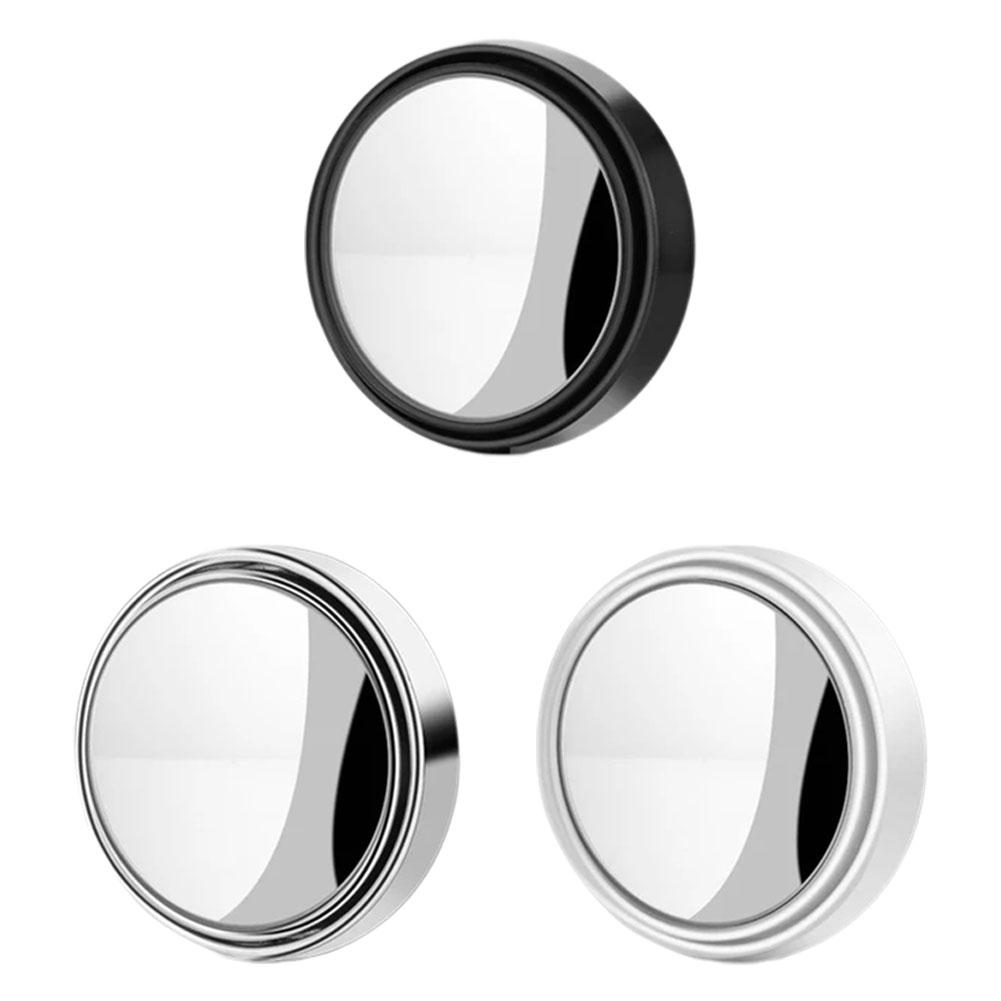 2Pcs 360 Degree Adjustable Blind Spot Mirror Car Auxiliary Rearview Convex Mirror Round Frame Wide Angle Mirrors For Car Reverse