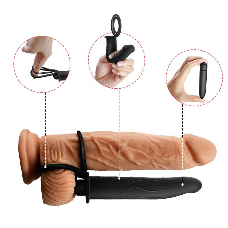 Кольцо пениса с задержкой климакса, вибратор для пар, силиконовый фаллоимитатор, стимуляция точки G, стимуляция анальной пробки, массажер для взрослых, секс-игрушки для мужчин, женщин, мастурбатор