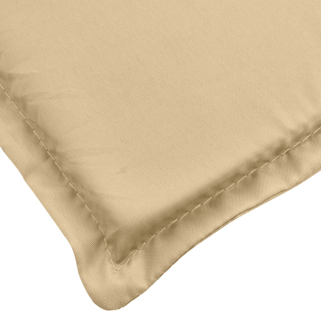 Low Back Chair Cushions Set of 4 Beige Melange 100 x 50 x 4 cm Fabric
