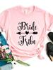 Женская футболка Bride Tribe с принтом стрелы, женская футболка с коротким рукавом, с круглым вырезом, свободная, женская повседневная футболка, одежда, топы