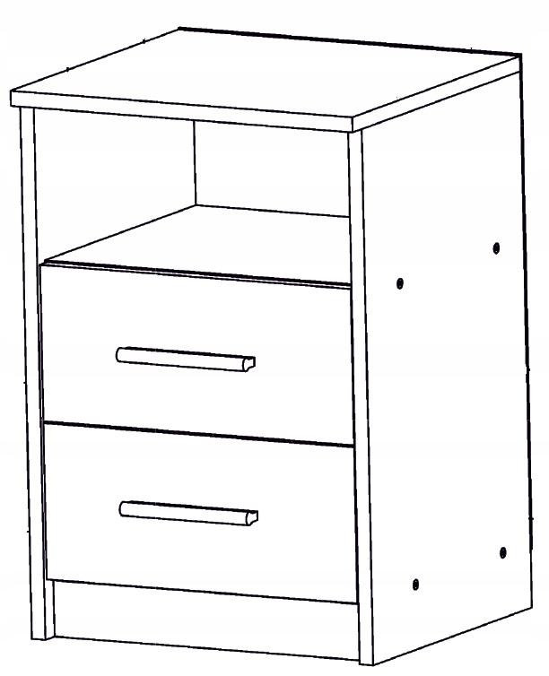 Bedside Table 2So White 40Cm Drawers Chest Of Drawers Shelf