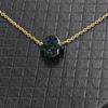 Stainless Steel Chain Opal Hamsa Hand Necklace Women Men Jewish Jewelry Colar Masculino Chain Fatima Hand Necklace Acrylic