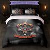 Guns N’ Roses Print 3Pcs Bedding Set Duvet Cover With Two Pillowcases Soft Bed Linen For Household Bedroom