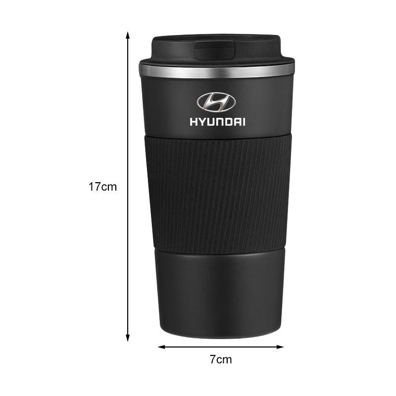 500ml Stainless Steel Coffee Tumbler Thermos Cup Portable Travel Thermal Mug For Hyundai Mistra Lafesta Elantra Accent IX35 I20 I30 Azera Sonata