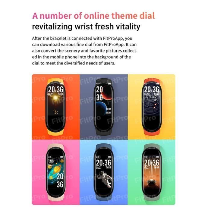 Умные часы M6 для мужчин и женщин, монитор физической активности, пульса и давления M6 Black -WGHY5321