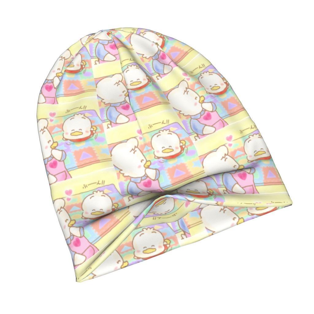 Cute Sanrio Ahiru No Pekkle Minimalist Knit Hat Designed for Adults Who Enjoy Quiet Style, Complements Neutral Tones And Effortless Outfit Choices