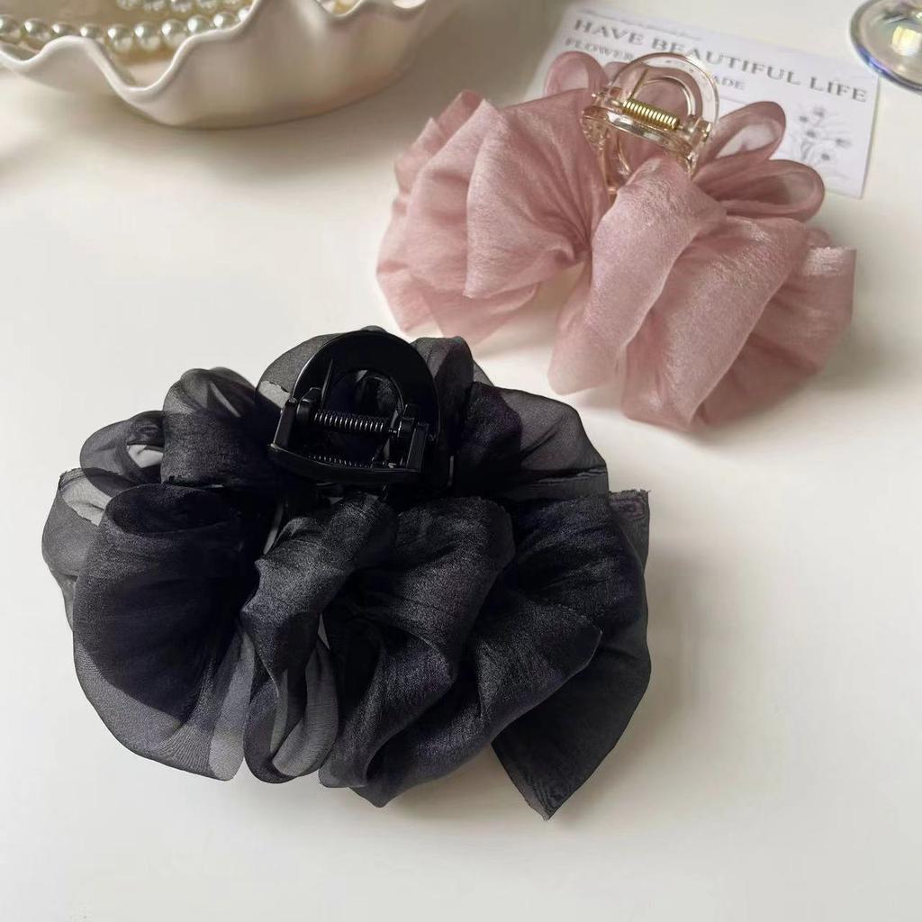 Головной убор Шелковый Облако Пузырь Зажим Зажим Пан Акула Простая и Модная Шпилька Женские Аксессуары Для Волос