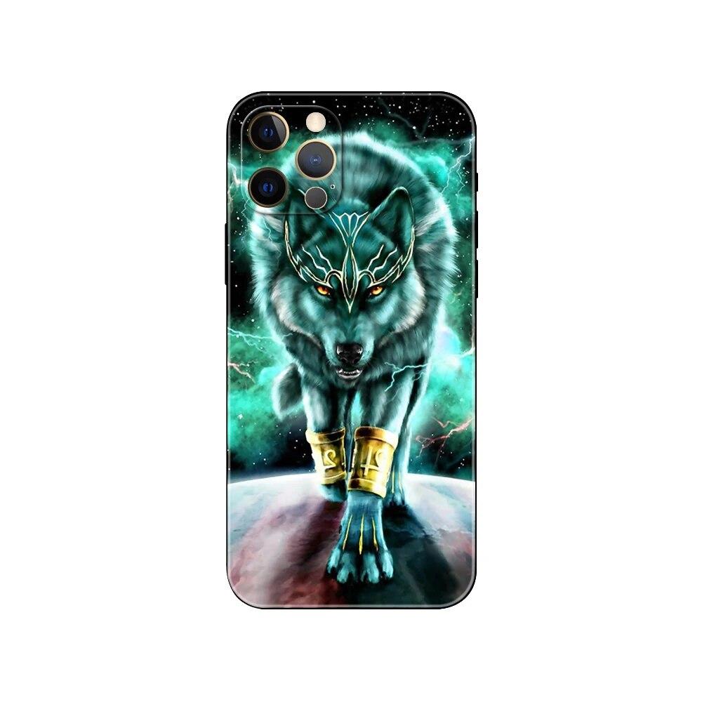 Чехол для телефона с волком для iPhone Samsung Galaxy Redmi Xiaomi Oppo OnePlus Note SA 7 8 9 10 11 12 13 14 20 21 22 23 53 54 Pro Max Plus Ultra TPU Soft