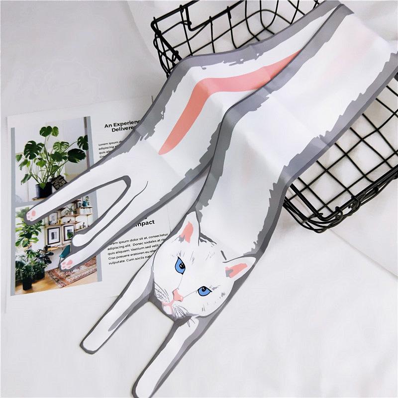 Small Scarf Women's Long Style Spring and Autumn Double-sided Decoration Versatile Winter Small Scarf Professional Scarf Long Scarf Accessory