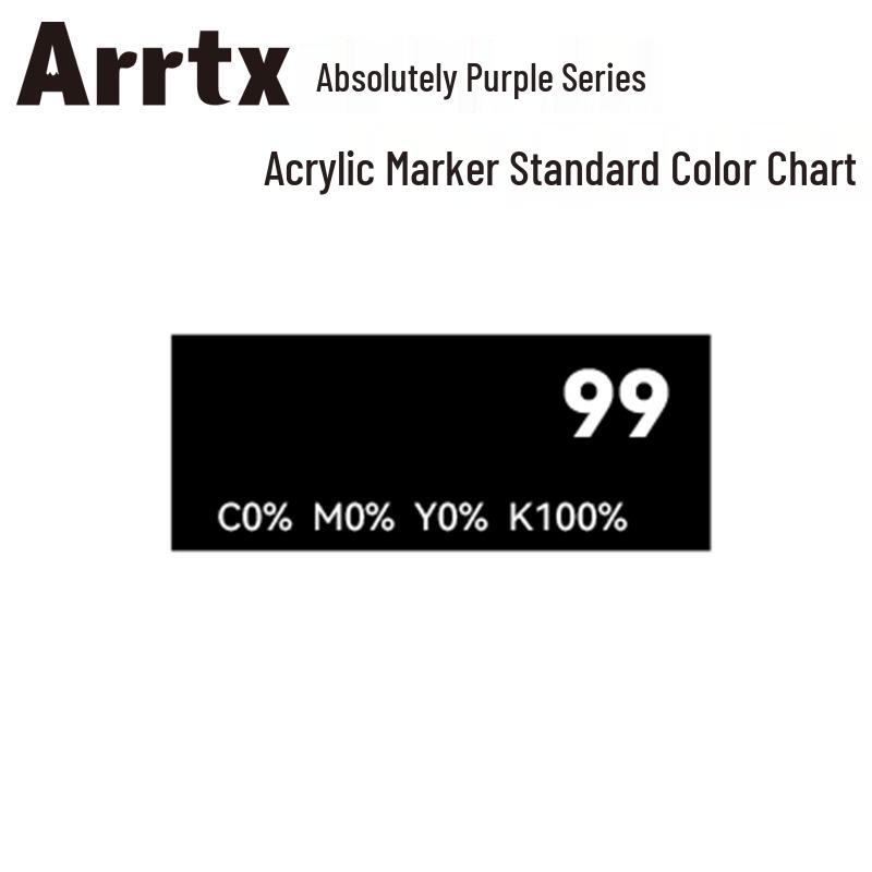 Arrtx Ataishi Акриловый маркер с мягким наконечником, 1 шт., Абсолютно фиолетовый, Стиль A/B, 30 цветов, Водонепроницаемый, Быстросохнущий, Непрозрачный.