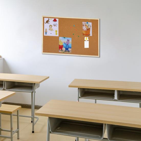 1 комплект пробковой доски для объявлений, прочная многофункциональная деревянная рамка, пробковая доска для заметок, сообщений, фотографий, заметок