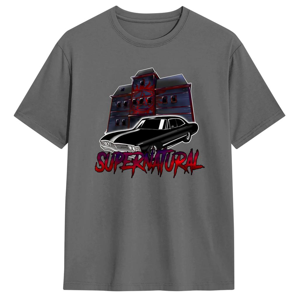 SupernaturAl Impala  TShirt Summer  Cotton T Shirts For Male Hip Hop Pattern Tshirt Short Sleeve Classic Tees