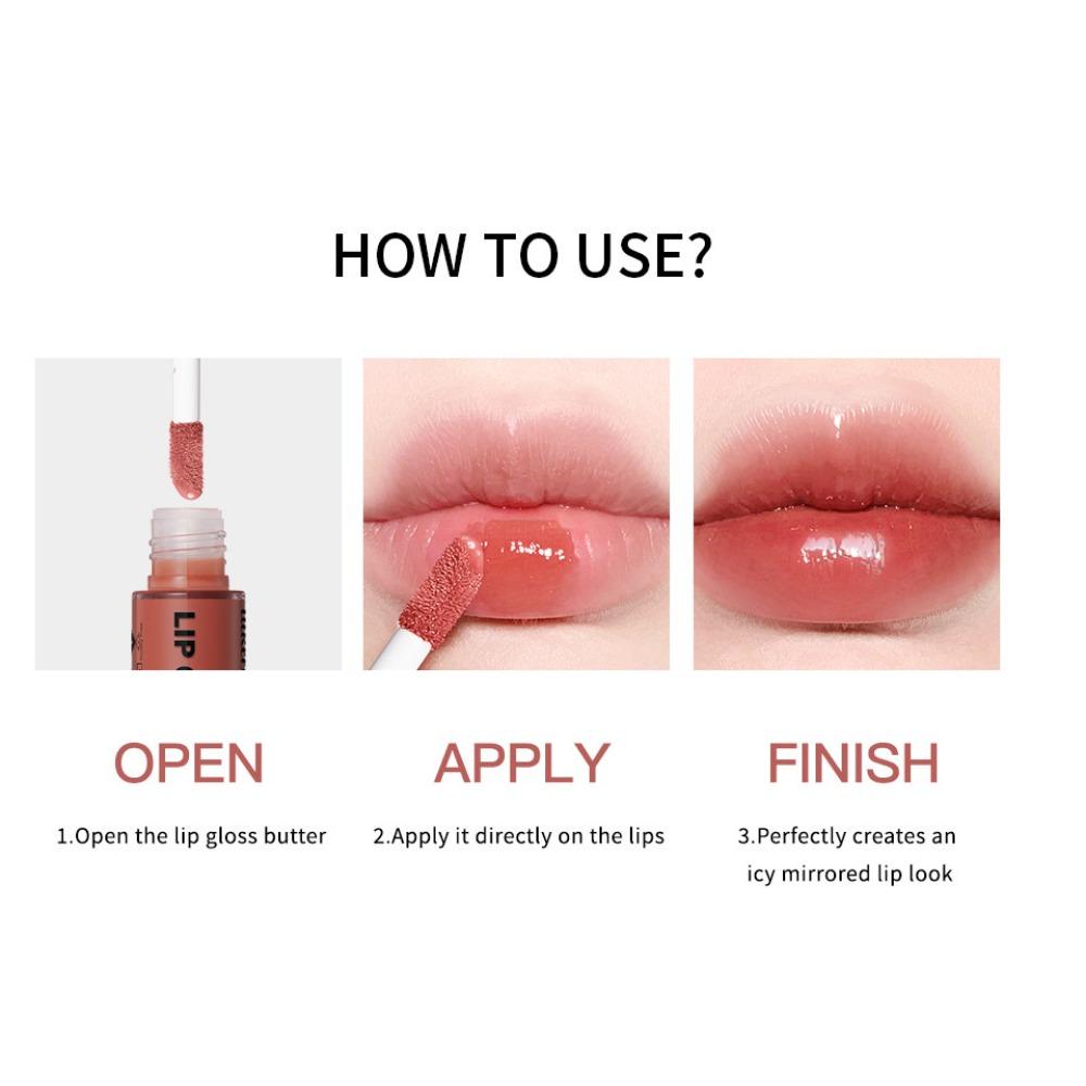 Lakerain Butter Light Lip Glaze Питательный зеркальный блеск для губ Стойкая цветная глазурь для губ Жидкость для окрашивания губ