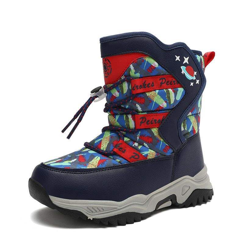 Осень и зима бархатные детские зимние ботинки холодные хлопковые ботинки женская обувь зимние ботинки утолщенные ботинки для мальчиков хлопковая обувь теплая зимняя обувь