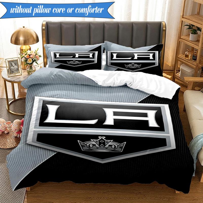 3PCS Los Angeles ice hockey Bedding Set,Including 1pc Duvet Cover And 2pcs Pillowcases Perfect for Bedroom, Dormitory, Fan Christmas gift