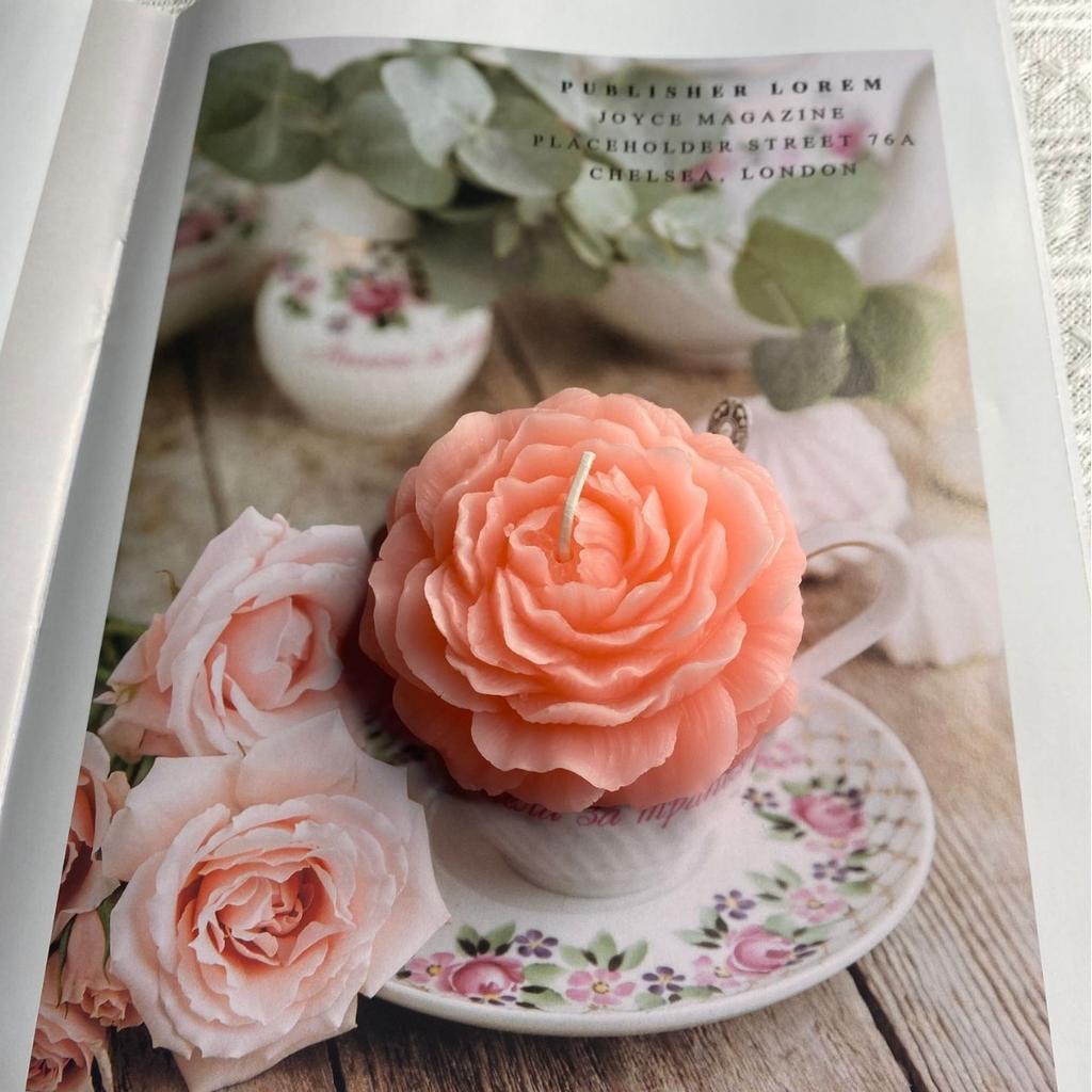 Подарок на День Богини День рождения Ароматерапия Сувенир Пион Форма Цветка Свеча Украшение Цветы Ароматерапевтическая Свеча Подарок