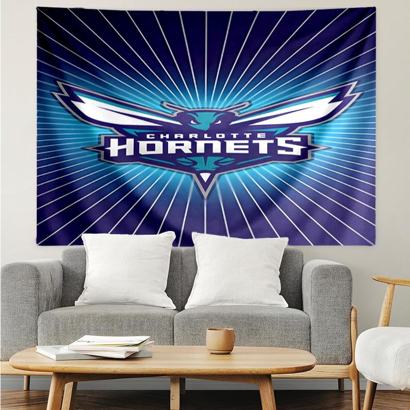 Charlotte-Hornets Logo Quick-Dry Tapestry Hanging for Bedroom,Livingroom, Playroom,Decor Art Room Wall Tapestry Holiday and Birthday Gifts