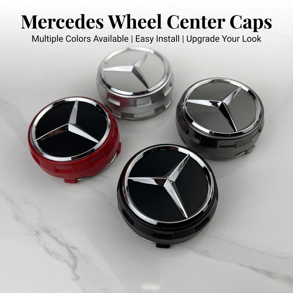 For Mercedes Benz 4Pcs 75mm Car Wheel Center Cap Hub Covers Badge For Mercedes Benz AMG B/C/E/S Class C43 C63 E43 E53 E63 GLC GLK CLA ar33
